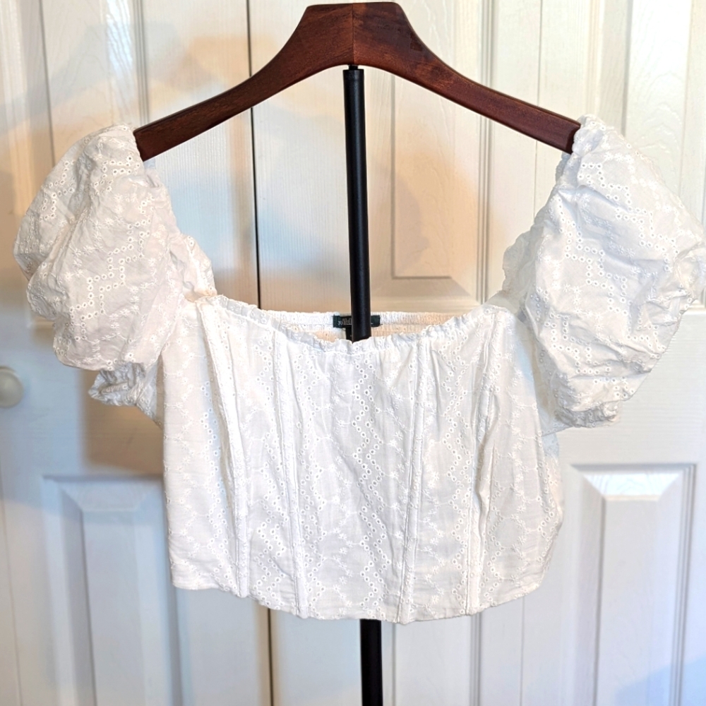 NWOT Wild Fable White Corset Top Size Medium